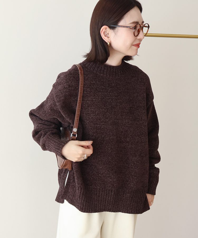 AMERICAN HOLIC「ベロアモールニットプルオーバー」|ニット・セーター|