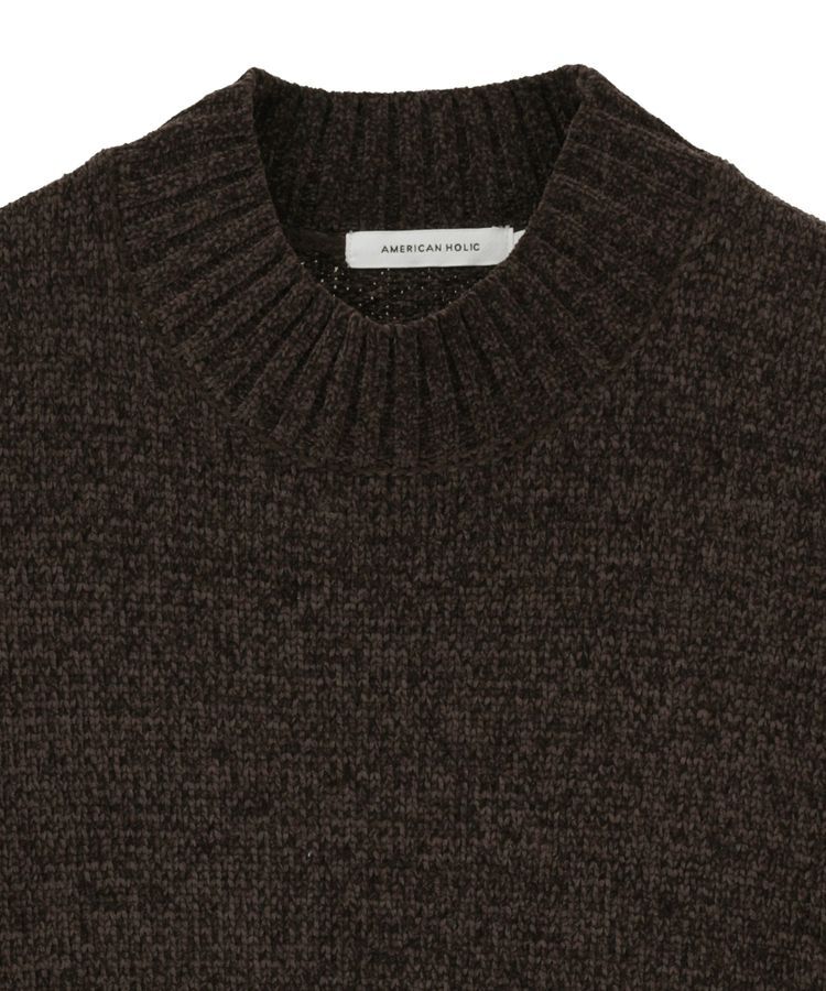 AMERICAN HOLIC「ベロアモールニットプルオーバー」|ニット・セーター|