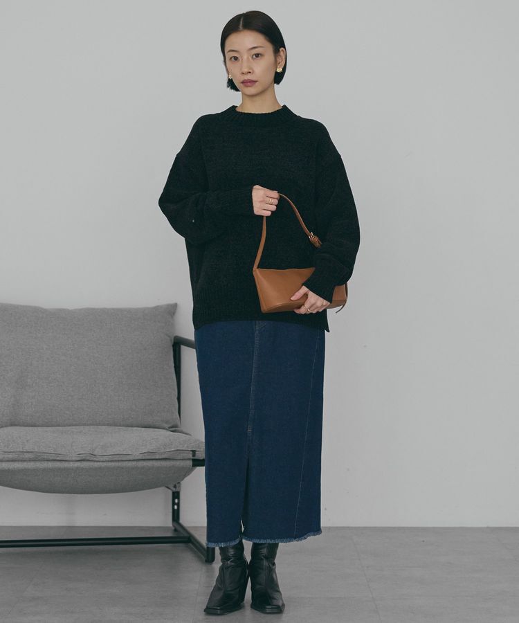 AMERICAN HOLIC「ベロアモールニットプルオーバー」|ニット・セーター|