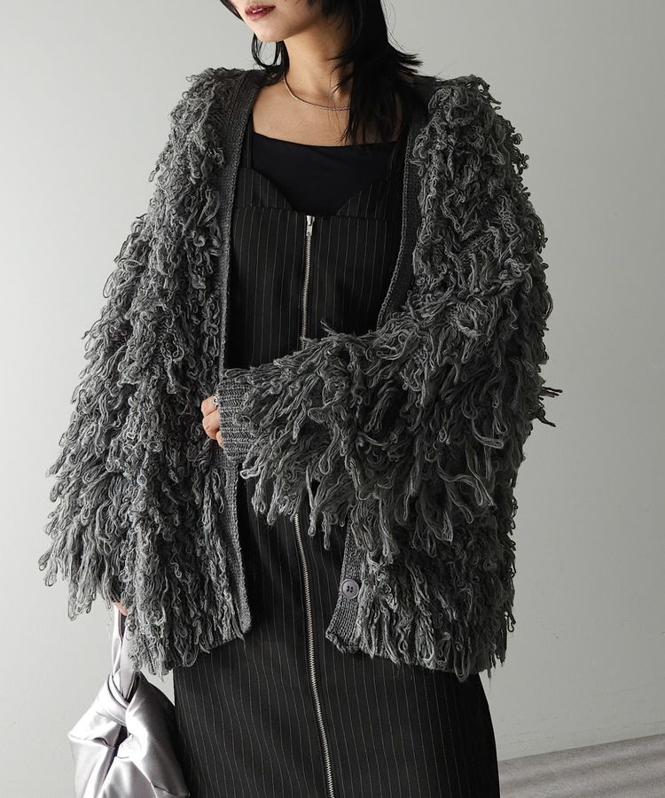 AnriettMusee「フリンジニットカーディガン」|カーディガン|