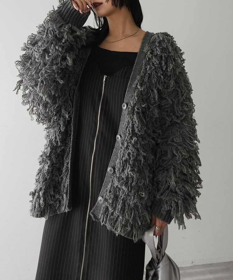 AnriettMusee「フリンジニットカーディガン」|カーディガン|