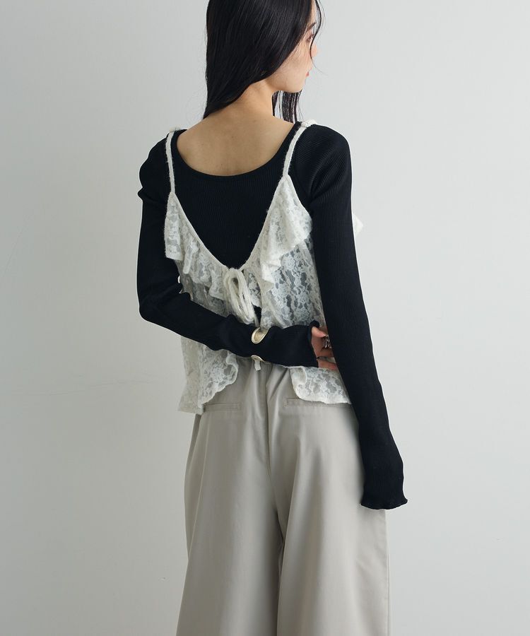 AnriettMusee「レースフリルキャミビスチェ」|キャミソール|