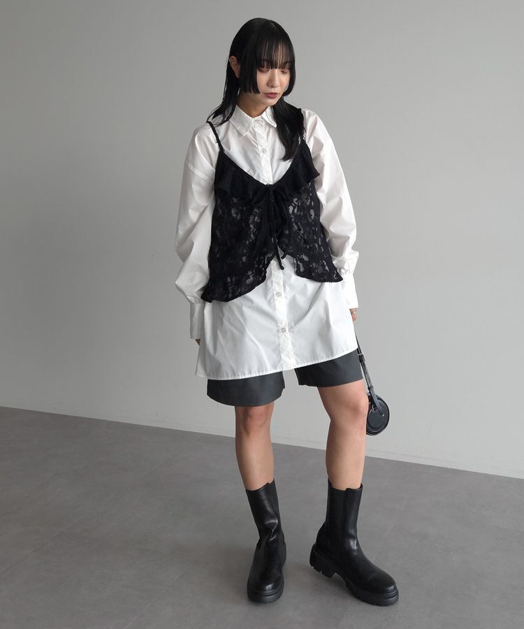 AnriettMusee「レースフリルキャミビスチェ」|キャミソール|