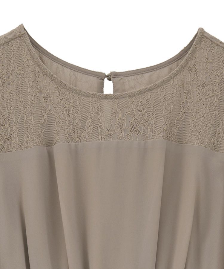 YECCA VECCA「レース切替シフォンドレス」|ワンピース|