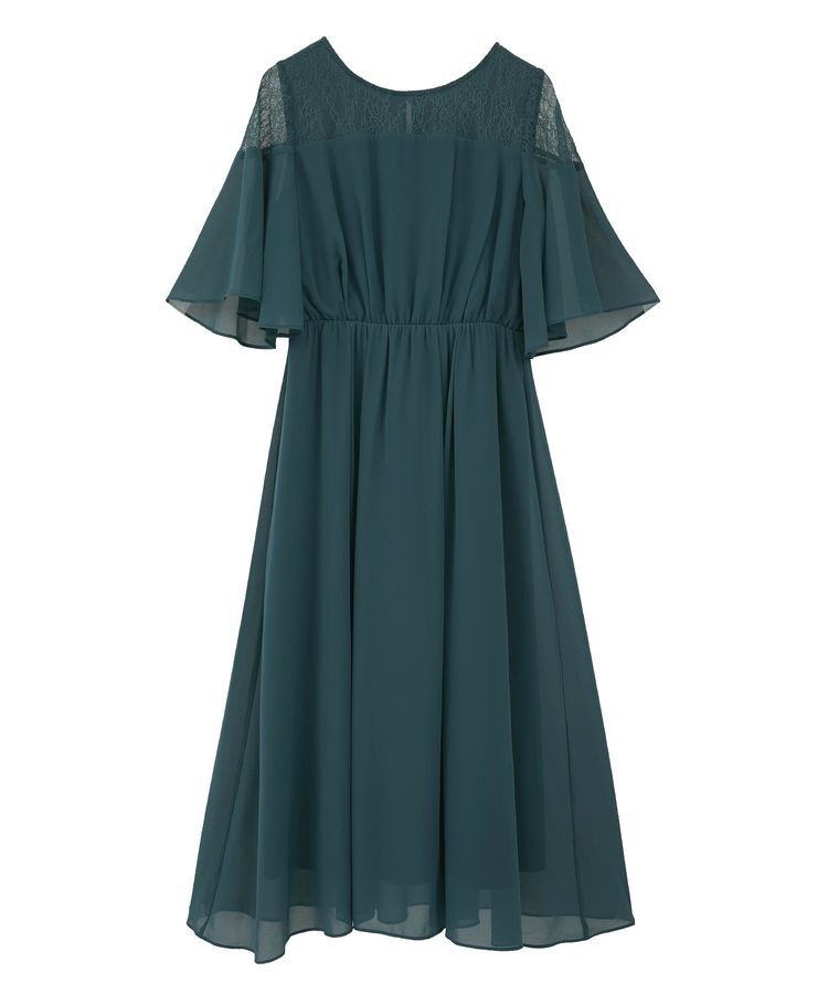 YECCA VECCA「レース切替シフォンドレス」|ワンピース|