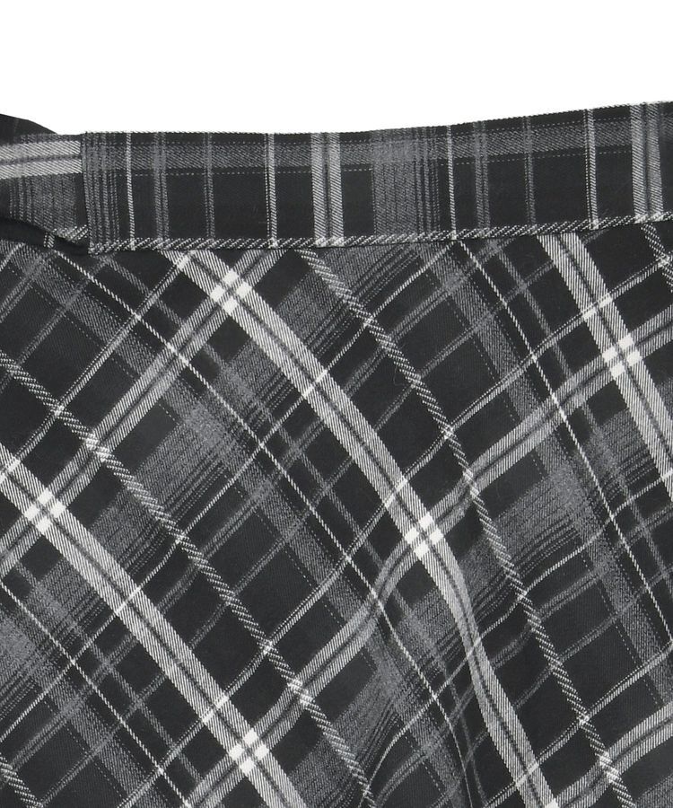 YECCA VECCA「チェック柄アシメデザインスカート」|フレア|