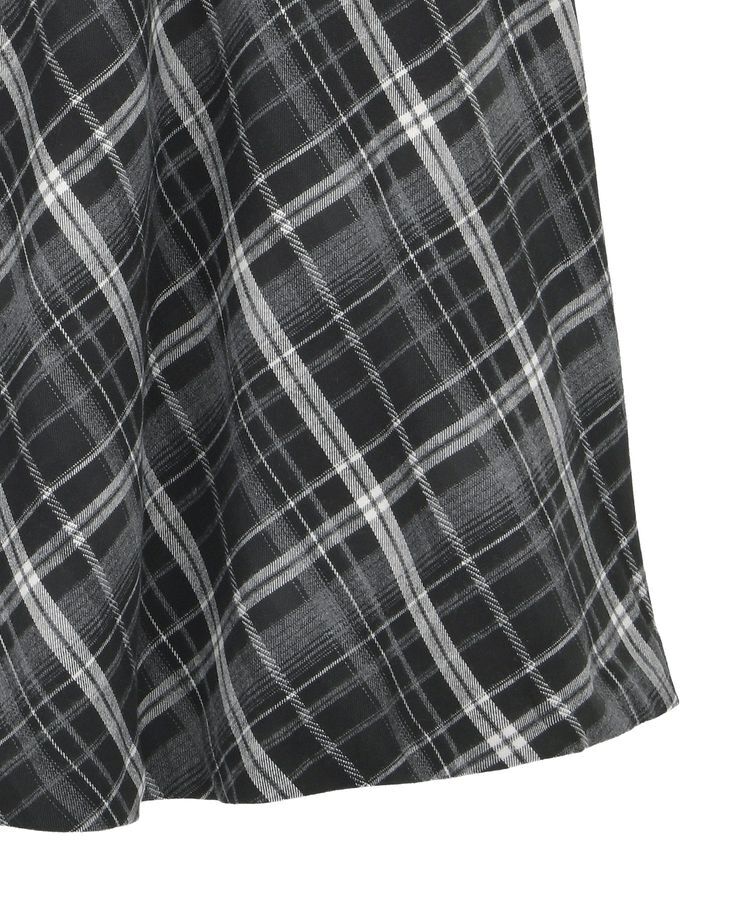 YECCA VECCA「チェック柄アシメデザインスカート」|フレア|
