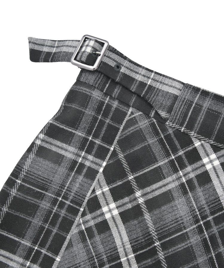 YECCA VECCA「チェック柄アシメデザインスカート」|フレア|