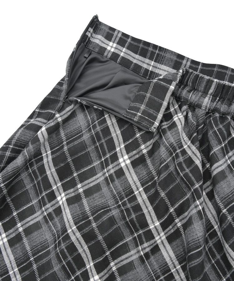YECCA VECCA「チェック柄アシメデザインスカート」|フレア|
