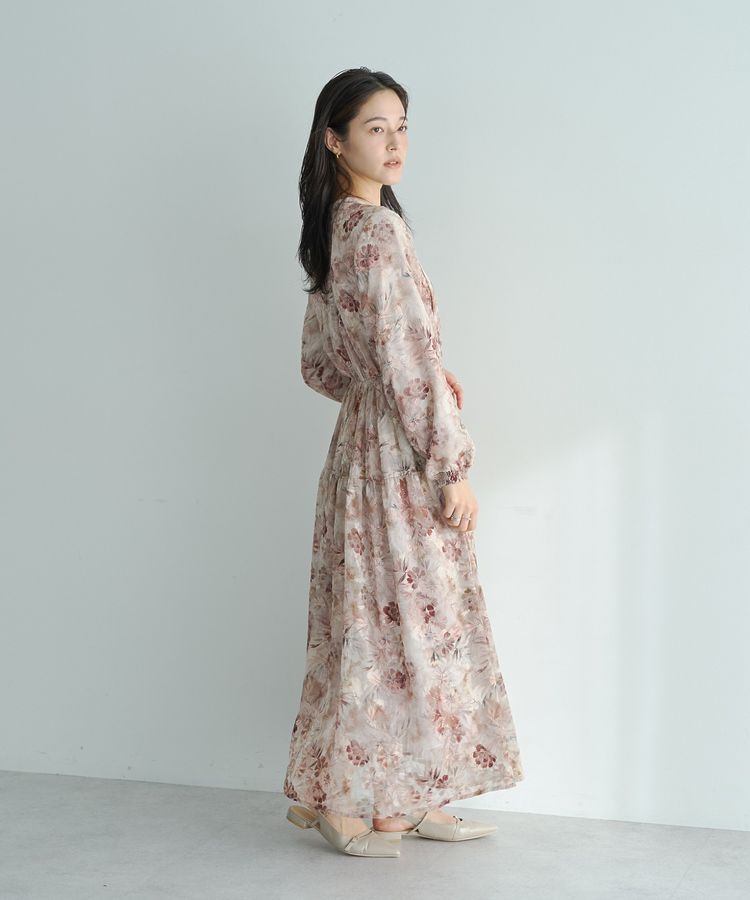 YECCA VECCA「ぼかしフラワー柄ワンピース」|ワンピース|