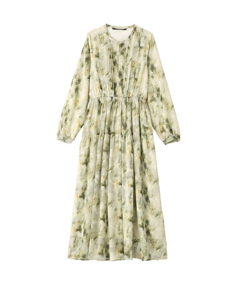 YECCA VECCA「ぼかしフラワー柄ワンピース」|ワンピース|