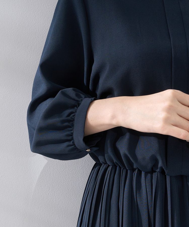 YECCA VECCA「ジョーゼットプリーツワンピース」|ワンピース|