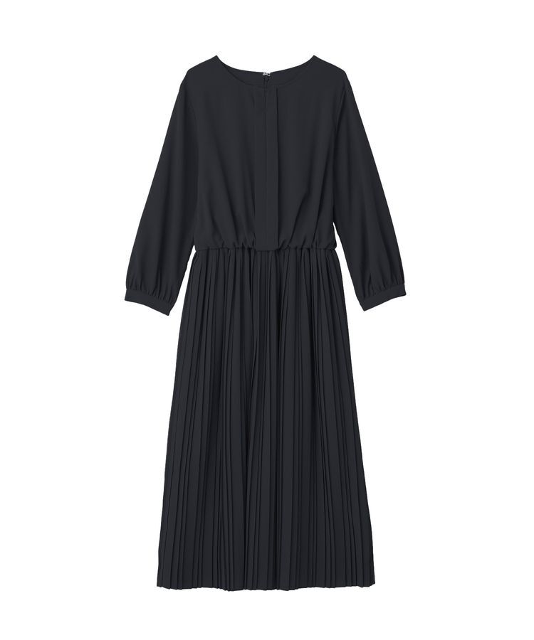 YECCA VECCA「ジョーゼットプリーツワンピース」|ワンピース|
