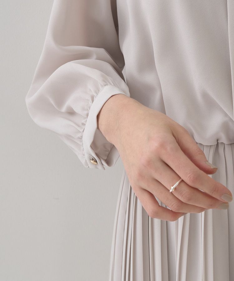 YECCA VECCA「ジョーゼットプリーツワンピース」|ワンピース|