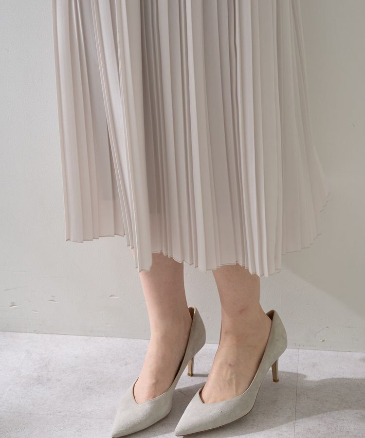 YECCA VECCA「ジョーゼットプリーツワンピース」|ワンピース|