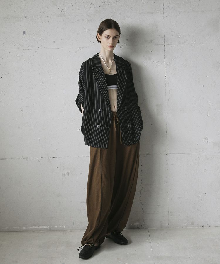 GARAGE OF GOOD CLOTHING「ストライプ半袖ジャケット」|テーラードジャケット|