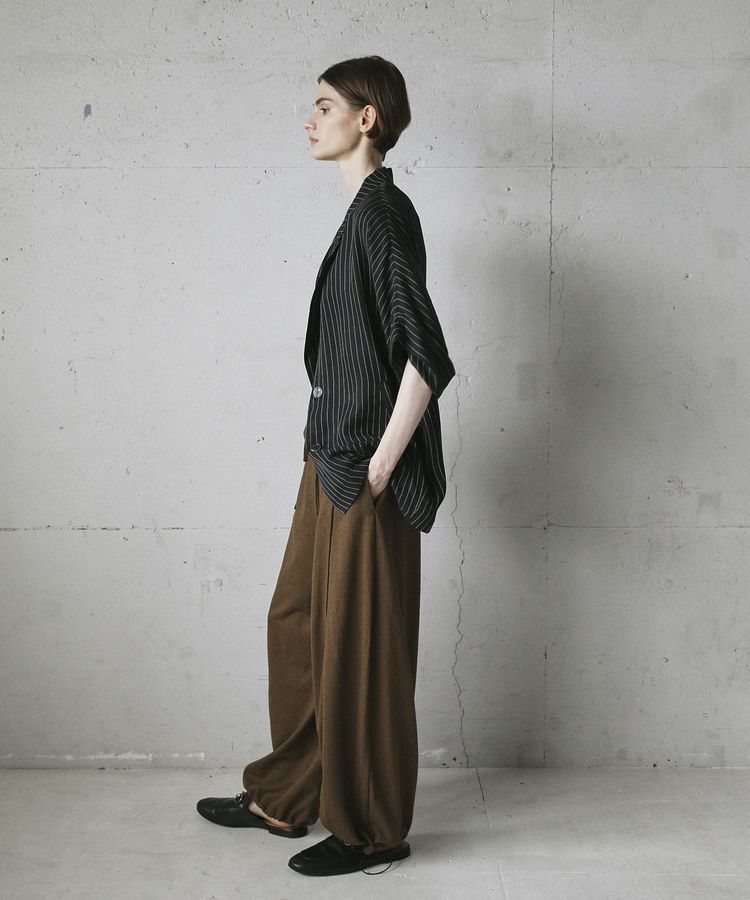 GARAGE OF GOOD CLOTHING「ストライプ半袖ジャケット」|テーラードジャケット|