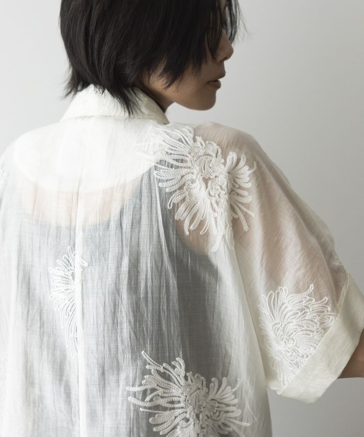 GARAGE OF GOOD CLOTHING「シアー刺繍半袖ジャケット」|テーラードジャケット|