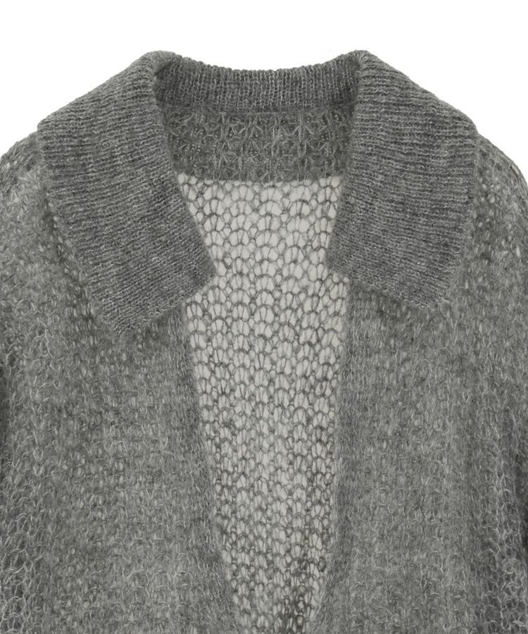 GARAGE OF GOOD CLOTHING「モヘア混襟付きニットシアープルオーバー」|ニット・セーター|