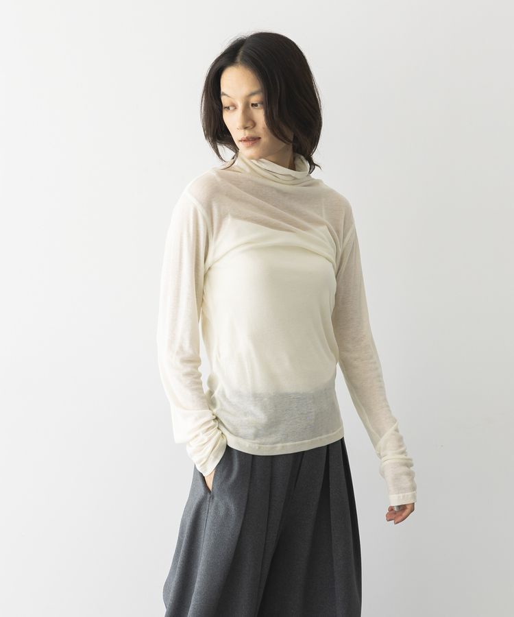 GARAGE OF GOOD CLOTHING「ウール混シアーハイネックプルオーバー」|Tシャツ・カットソー|Ivory
