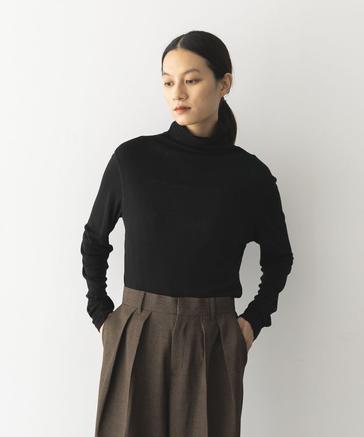 GARAGE OF GOOD CLOTHING「ウール混シアーハイネックプルオーバー」|Tシャツ・カットソー|Black