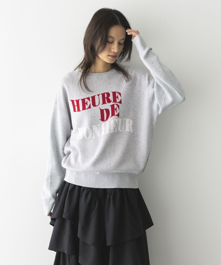 GARAGE OF GOOD CLOTHING「ジャガードロゴニットプルオーバー」|ニット・セーター|Light Gray Mixture