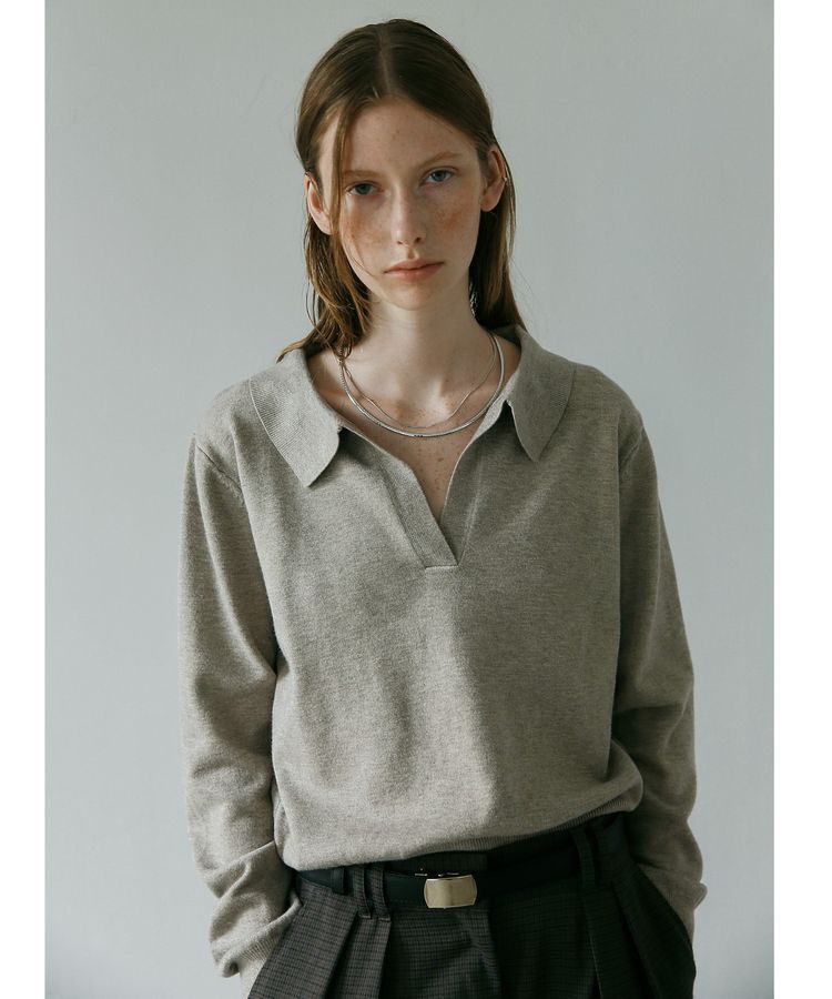 GARAGE OF GOOD CLOTHING「ポロ襟ニットプルオーバー」|ニット・セーター|