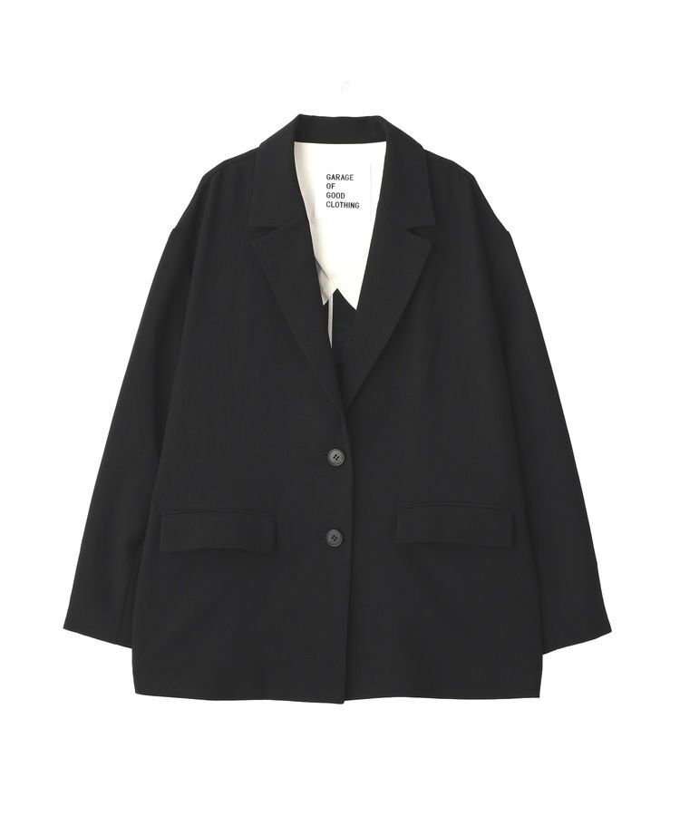 GARAGE OF GOOD CLOTHING「【日本製】無地オーバーサイズシングル前ジャケット」|テーラードジャケット|