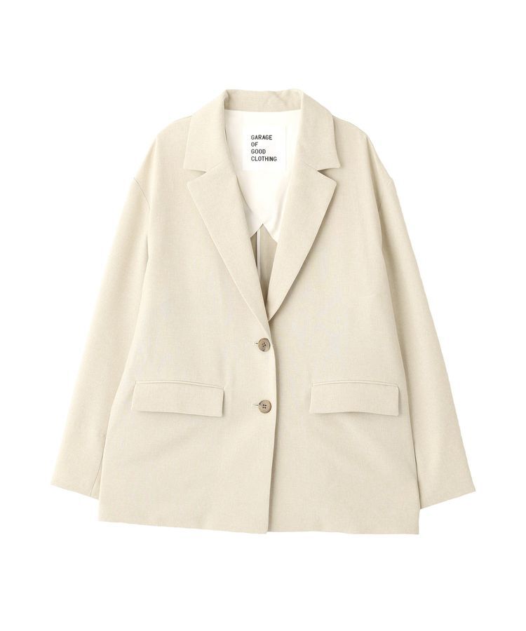 GARAGE OF GOOD CLOTHING「【日本製】無地オーバーサイズシングル前ジャケット」|テーラードジャケット|