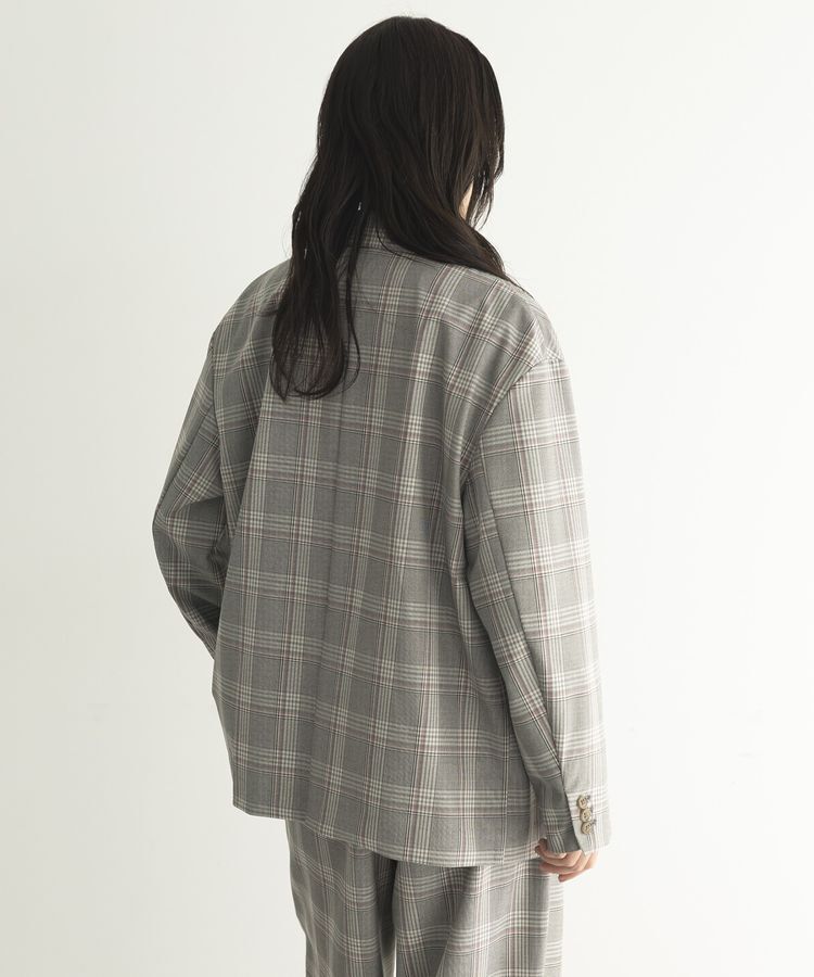 GARAGE OF GOOD CLOTHING「【日本製】チェックオーバーサイズシングル前ジャケット」|テーラードジャケット|