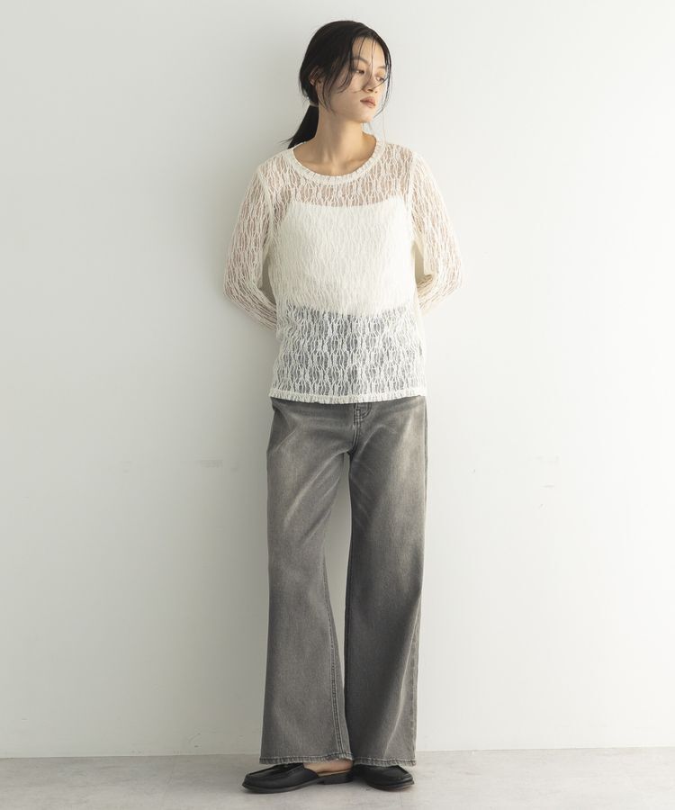 GARAGE OF GOOD CLOTHING「ストレッチレースクルーネックプルオーバー」|Tシャツ・カットソー|