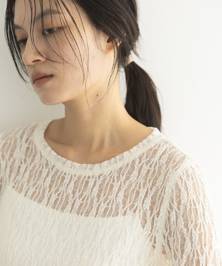 GARAGE OF GOOD CLOTHING「ストレッチレースクルーネックプルオーバー」|Tシャツ・カットソー|