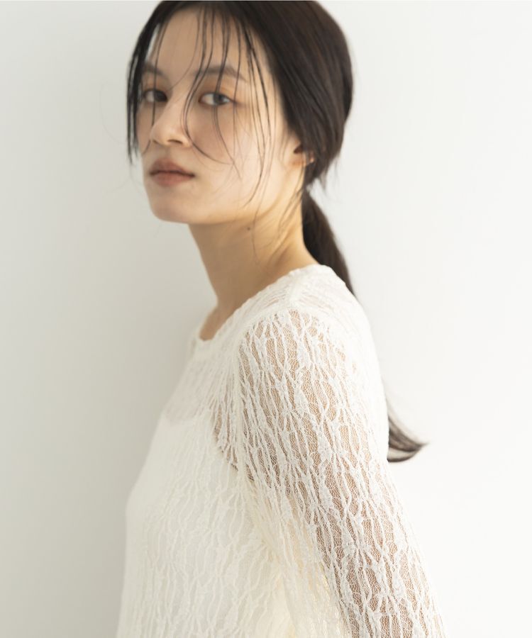 GARAGE OF GOOD CLOTHING「ストレッチレースクルーネックプルオーバー」|Tシャツ・カットソー|