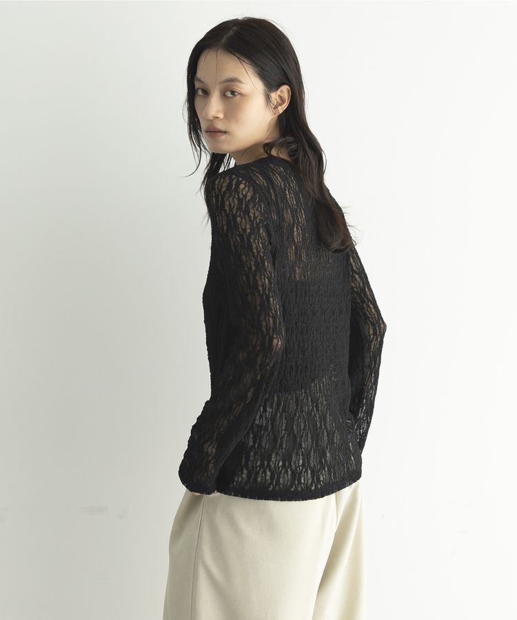 GARAGE OF GOOD CLOTHING「ストレッチレースクルーネックプルオーバー」|Tシャツ・カットソー|