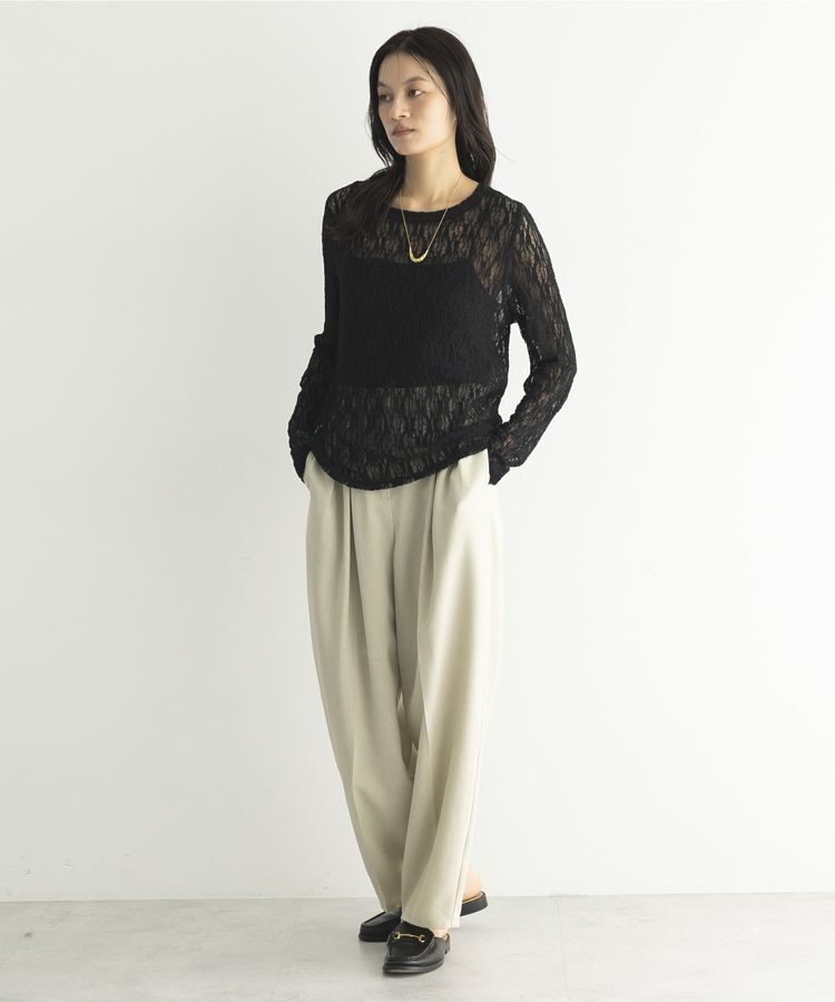 GARAGE OF GOOD CLOTHING「ストレッチレースクルーネックプルオーバー」|Tシャツ・カットソー|