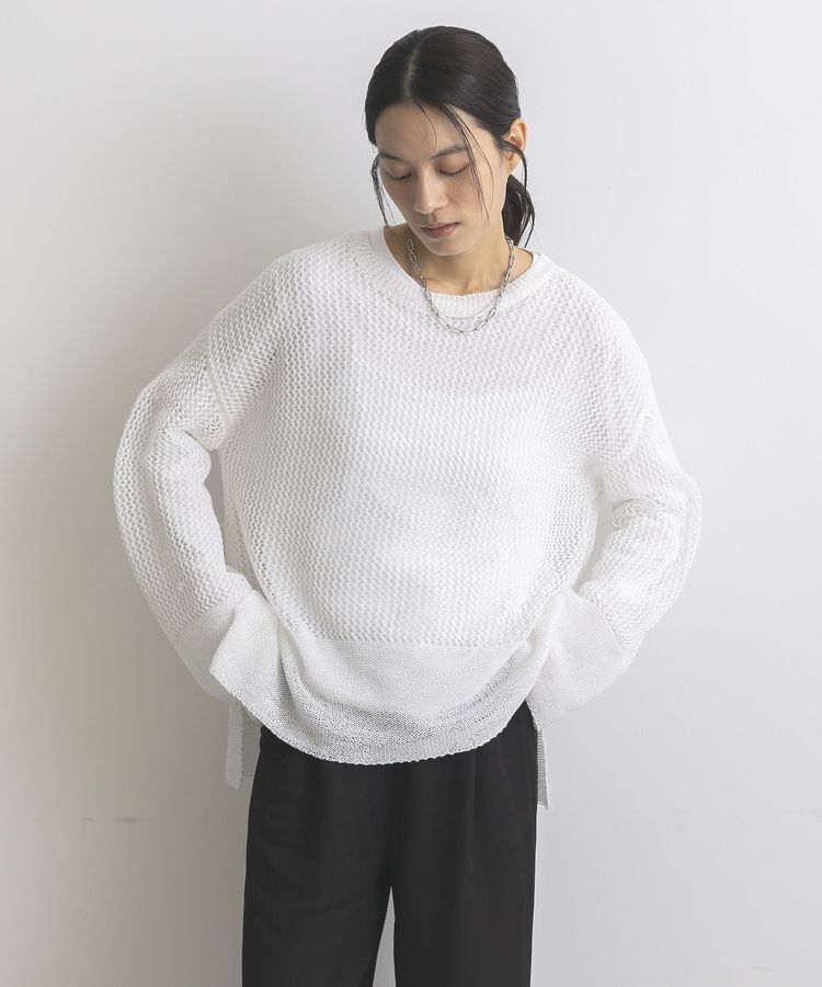 GARAGE OF GOOD CLOTHING「ストローヤーンメッシュプルオーバー」|ニット・セーター|
