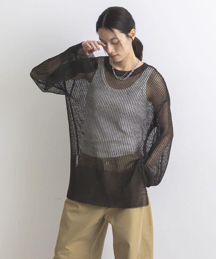 GARAGE OF GOOD CLOTHING「ストローヤーンメッシュプルオーバー」|ニット・セーター|
