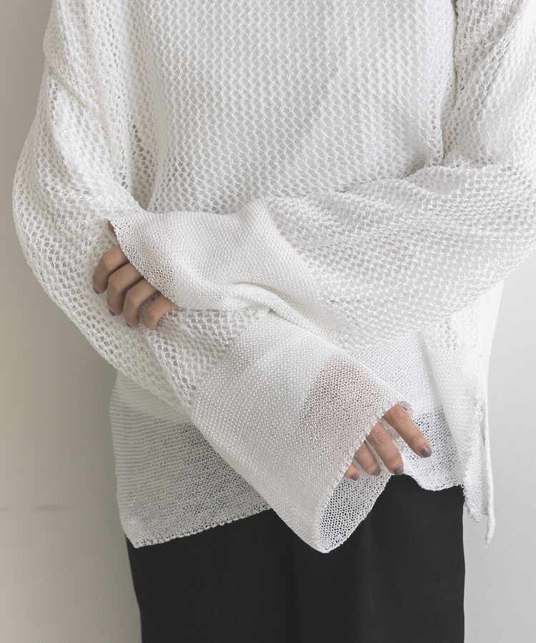 GARAGE OF GOOD CLOTHING「ストローヤーンメッシュプルオーバー」|ニット・セーター|