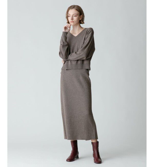 allureville「【セットアップ対応商品】ウールスムースタイトスカート」|スカート|