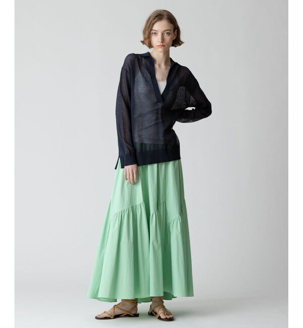 allureville「シアーカノコスキッパーネック プルオーバー」|ニット・セーター|