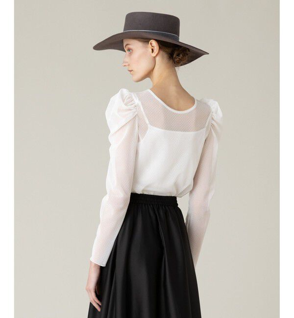 LOULOU WILLOUGHBY「【LOULOU WILLOUGHBY】ドットチュールジコスリーブプルオーバー」|Tシャツ・カットソー|