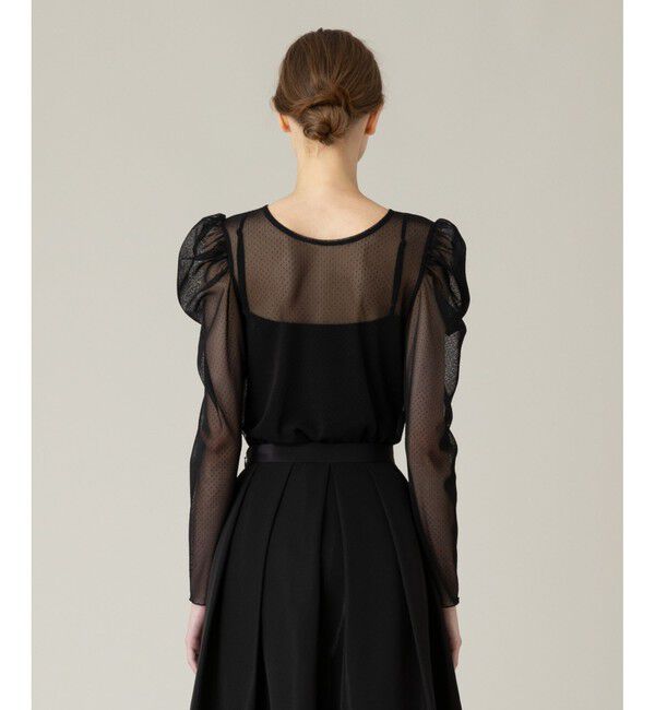 LOULOU WILLOUGHBY「【LOULOU WILLOUGHBY】ドットチュールジコスリーブプルオーバー」|Tシャツ・カットソー|