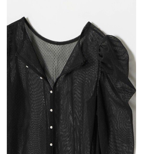 LOULOU WILLOUGHBY「【LOULOU WILLOUGHBY】ドットチュールジコスリーブプルオーバー」|Tシャツ・カットソー|