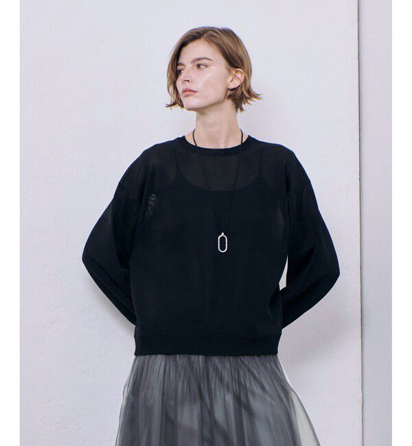 allureville「スポンディッシュシアー2WAYプルオーバー」|ニット・セーター|