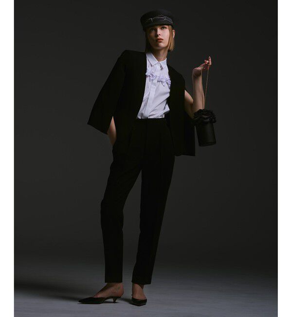 LOULOU WILLOUGHBY「◇ 【LOULOU WILLOUGHBY】リトルブラックケープジャケット」|ノーカラージャケット|