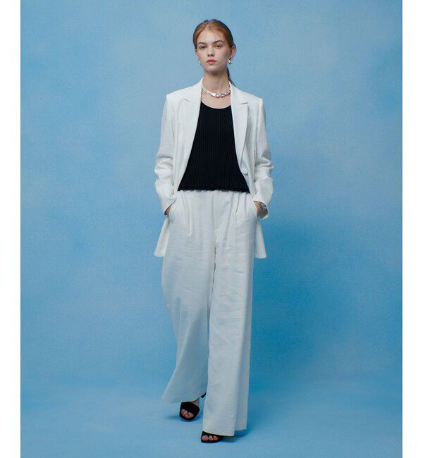 LOULOU WILLOUGHBY「【LOULOU WILLOUGHBY】NALYA リネンストレッチワイドパンツ」|その他|