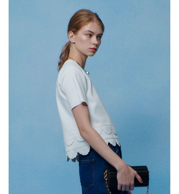 LOULOU WILLOUGHBY「【LOULOU WILLOUGHBY】パンチングスカラプルオーバー」|ニット・セーター|