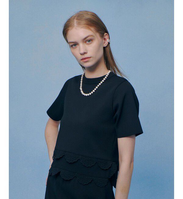 LOULOU WILLOUGHBY「【LOULOU WILLOUGHBY】パンチングスカラプルオーバー」|ニット・セーター|