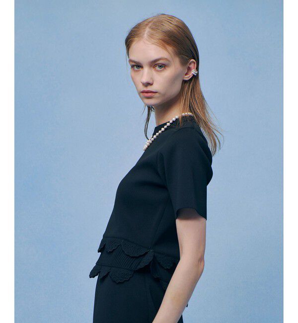 LOULOU WILLOUGHBY「【LOULOU WILLOUGHBY】パンチングスカラプルオーバー」|ニット・セーター|