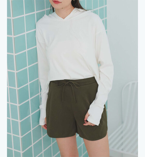 SEA DRESS「フード付トップスラッシュガードセットアップ」|ビキニ|